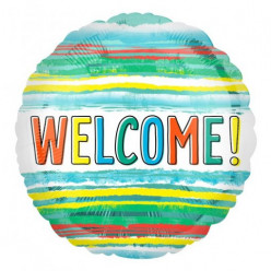Balão Foil Welcome Watercolor 45cm