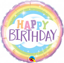 Balão Happy Birthday Rainbow