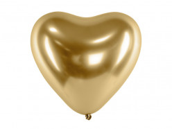 Balão Latex Coração Dourado Glossy 12"