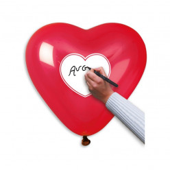 Balão Latex Coração Vermelho Personalizável 44cm