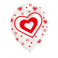 Balão Latex Corações Vermelhos 11