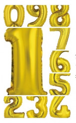 Balão Mini Número Dourado 35cm