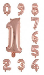 Balão Mini Número Rose Gold 35cm