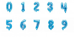 Balão Número Azul 35cm