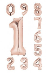 Balão Número Rose Gold Air-Filled 40cm