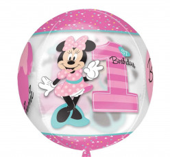 Balão Orbz Minnie Disney 1st Birthday