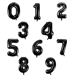 Balão Preto Número 34&quot;/86cm