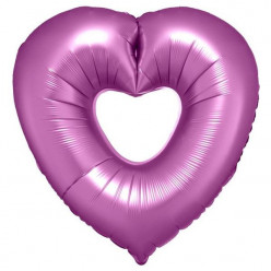 Balão Supershape Coração Rosa 66cm