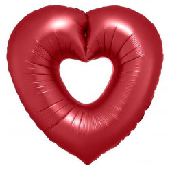 Balão Supershape Coração Vermelho 66cm