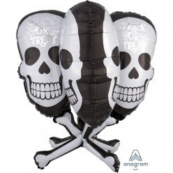 Balão Ultrashape Caveiras + Ossos