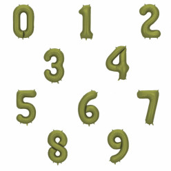 Balão Verde Oliva Número 34"/86cm