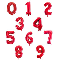 Balão Vermelho Número 34&quot;/86cm