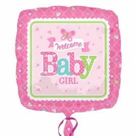 Balão Welcome Baby Girl