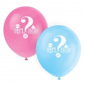 Balões Latex Baby Shower Girl or boy? - 8 Und