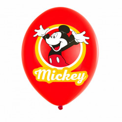 Balões Mickey 4 Cores - 6 Und