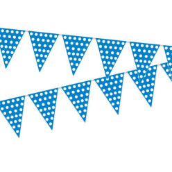 Bandeirolas Azuis com Bolinhas 5m