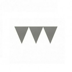 Bandeirolas Papel Prateadas 4.5m