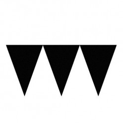 Bandeirolas Papel Pretas 4.5m
