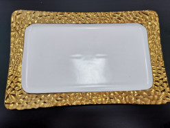 Bandeja Porcelana Dourada