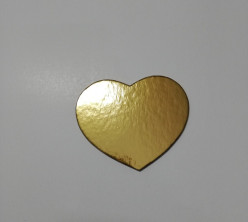Base Cartão Coração Dourado 12cm