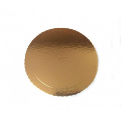 Base Dourada Bolos Borda Ondulada 26cm Ø