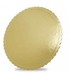 Base Dourada Bolos Borda Ondulada Ø 30cm