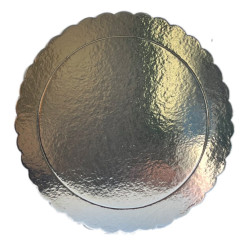Base Prata Bolos Borda Ondulada Ø 30cm