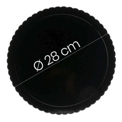 Base Preta Ondulada Bolos Ø 28cm