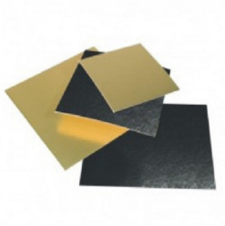 Base Quadrada Lisa Dourada Bolos 29x29cm