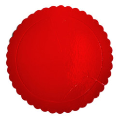 Base Vermelha Bolos Borda Ondulada Ø 20cm