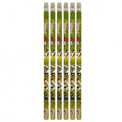 Blister 6 lápis c/ borracha Futebol