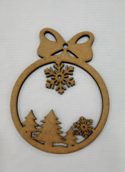 Bola de Natal MDF 10cm figura 10