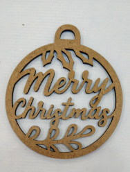 Bola de Natal MDF 10cm figura 12