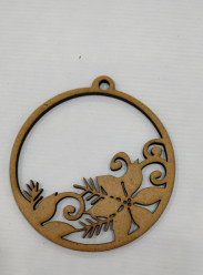 Bola de Natal MDF 10cm figura 14