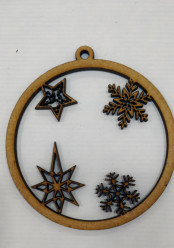 Bola de Natal MDF 10cm figura 15