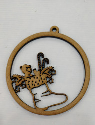 Bola de Natal MDF 10cm figura 16