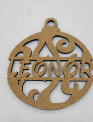 Bola de Natal MDF 10cm figura 17