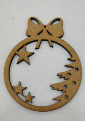 Bola de Natal MDF 10cm figura 18