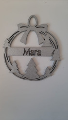 Bola de Natal MDF 10cm figura 19