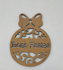 Bola de Natal MDF 10cm figura1