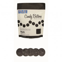 Botões Doces Preto Chocolate Pastilha 340g