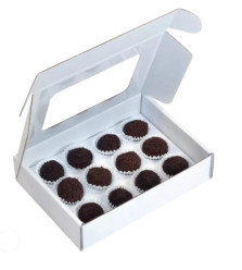 Caixa Branca 12 Brigadeiros/Docinhos