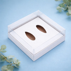 Caixa P/ 2 Ovos de Colher 150/250 Gr - Branca