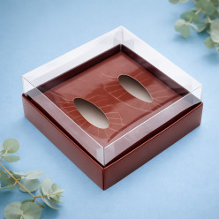 Caixa P/ 2 Ovos de Colher 150/250 Gr - Castanho