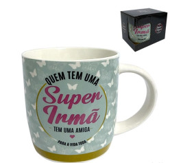 Caneca Cerâmica Super Irmã