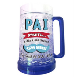 Caneca Cerveja Dia do Pai Admite Sem Mim