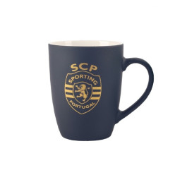 Caneca Veludo Preta Ouro Sporting