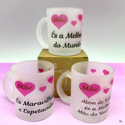 Caneca Vidro Dia da Mãe - Sortido