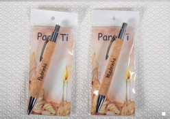 Caneta Esferográfica Cortiça Madrinha/Padrinho