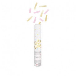 Canhão Confettis Hello Baby Rosa 30cm